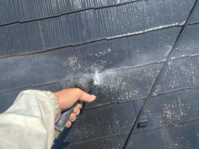 行田市屋根外壁塗装　洗浄